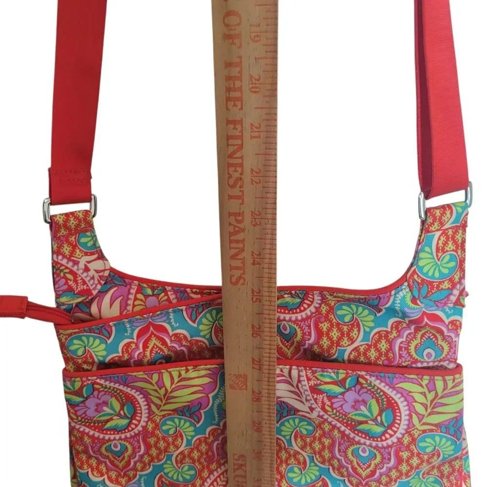 Vera‎ Bradley Lighten Up Slim Crossbody Purse Bag Paisley in Paradise Colorul